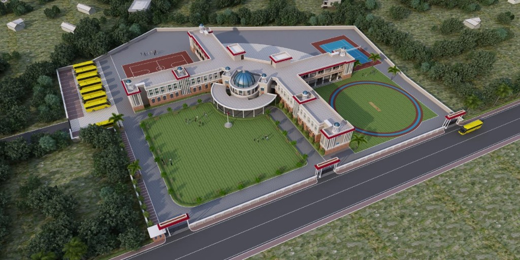Junior Gurukul campus from the air